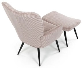 Fotoliu relaxant cu suport pentru picioare L7285PINK6, roz