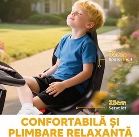 AIYAPLAY Kart cu pedale pentru copii 3-6 ani, max. 50 kg, cu suport pentru pahare și roți EVA antiderapante, roșu | Aosom Romania