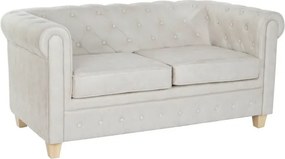 Canapea 2 locuri din stofa si lemn de mango " Covetry White "