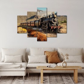 Tablou - Locomotivă cu aburi (150x105 cm)