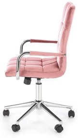 Scaun de birou Gonzo 4 Velvet Roz – H105 cm