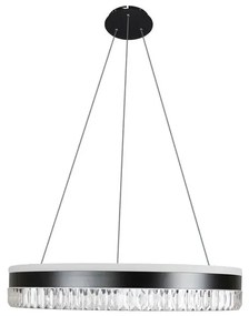 Lustră LED dimabilă pe cablu LED/80W/230V 3000-6500K negru + telecomandă