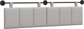 vidaXL Cap de pat suspendat Dungi Gri nori 170 x 55 x 5 cm țesătură