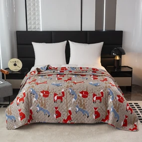 Cuvertura de pat cu model VULPEA ROSIE maro Dimensiune: 220 x 240 cm