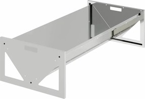 vidaXL Jgheab pentru hrănirea animalelor Argintiu 108 x 50 x 28 cm