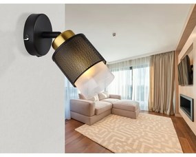 Aplica de perete tip spot OLGA negru/satin