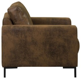 Fotoliu maro cu tapițerie din imitație de piele Lofty Lilly – Miuform