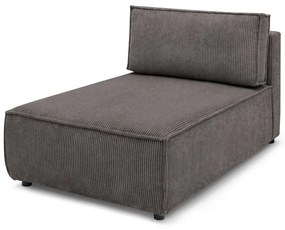 Modul pentru canapea maro deschis cu tapițerie din catifea reiată (cu colț variabil) Nihad modular – Bobochic Paris