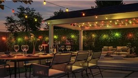 Philips Hue FESTAVIA – ghirlandă LED RGBW extensibilă, dimmabilă, pentru exterior, 20 LED, 14 m, IP65