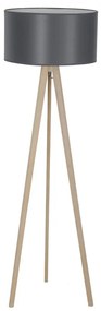 Lampadar cu trepied din lemn design modern Tripod gri