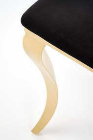 Scaun K556 velvet negru Blu19/auriu
