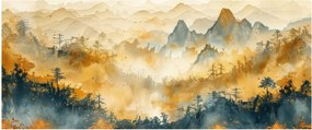 Tablou - Munți, acuarelă (120x50 cm)