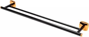 Bara dubla portprosop FDesign Merida 60 cm negru - rose gold