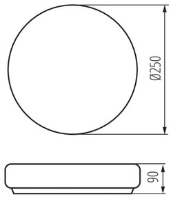 Plafonieră pentru baie PERAZ 1xE27/15W/230V d. 25 cm IP44 Kanlux 8813