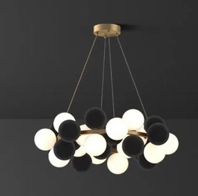 Lustra 9031-32 BK – cu 16 socluri G9, design modern negru 💫
