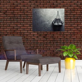 Tablou pe sticlă - Mănuși de box (70x50 cm)