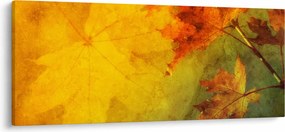 Tablou - Frunze de toamnă (120x50 cm)