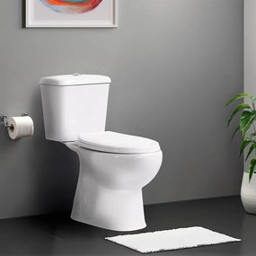 Toaletă monobloc Cleano cu evacuare inferioară și scaun