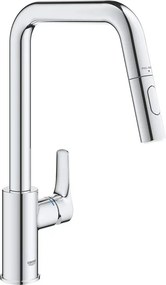 Baterie bucatarie cu dus extractibil Grohe Eurosmart crom lucios 2 functii