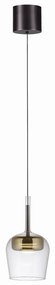 Pendul LED Smart cu Telecomanda, CCT, Sticla, Auriu, Q-KON