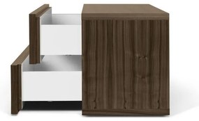 Noptieră cu 2 sertare TemaHome Aurora, maro