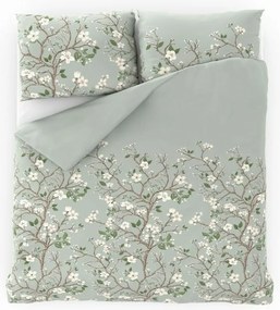 Lenjerie pat satin Primăvara verde, 240 x 220 cm, 2 buc. 70 x 90 cm