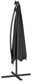 Juskys Umbrelă de soare LED Brazilia 3,5 m - gri închis