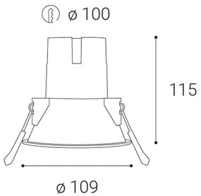 Corp de iluminat LED pentru baie LED2 ZERO LED/10W/230V 4000K CRI 95 IP43 negru d. 10,9 cm
