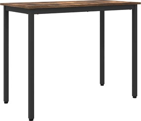 vidaXL masă Stejar fumuriu 100 x 50 x 76,5 cm Lemn ingineresc și oțel