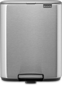 Coș de gunoi argintiu mat cu pedală din oțel 12 l Bo – Brabantia