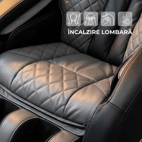 Fotoliu masaj GAIUS ULTRA PRO cu comanda vocala AI, Zero Gravity si incalzire lombara, Gri
