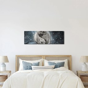 Tablou - Echilibrul cosmic (cu ceas) (90x30 cm)