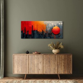 Tablou - Pictura abstractă a orașului (120x50 cm)