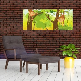 Tablou - Maimuțe (120x50 cm)