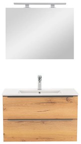 Mobilier complet de baie Vario Trim 80 antracit-stejar