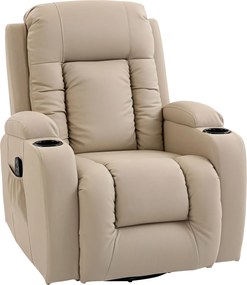 Homcom Fotoliu Relax – Rabatabil cu Masaj &amp; incalzire | Aosom Romania