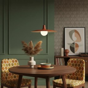 Lampă suspendată retro portocalie pentru sistem de șină monofazat - Slimline Panzi