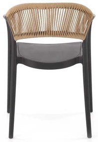 Scaun de bucătărie Auryn, maro / negru