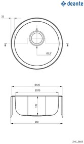 Chiuvetă din inox, 1-cuvă, Twist, ZHC_3803