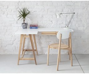 Birou cu blat alb 85x135 cm Luka – Ragaba