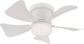 Lustra LED cu ventilator si telecomanda HINES alb 40cm, 03609W GL