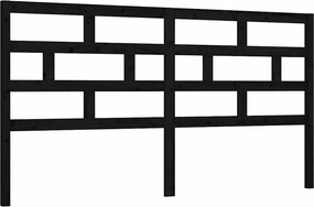 vidaXL Tăblie de pat, negru, 206x4x100 cm, lemn masiv de pin