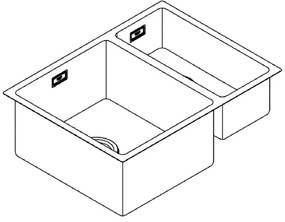 GROHE 31577SD1 - Chiuvetă de bucătărie K700U, 595 × 450 mm, inox