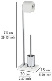 WENKO 20486100 - Perie WC NOBLE 20x74 cm crom/alb