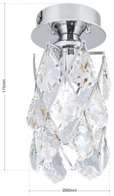 Orion - Plafonieră RITA 1xG9/40W/230V Ø 9 cm crom lucios