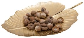 Decorațiune Mauro Ferretti Leaf, 35,5 x 23 cm, auriu
