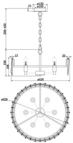 Candelabru Puntes Maytoni E14, Crom, MOD043PL-06CH, Germania