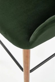 Scaun bar catifea H-93 verde – H 98 cm