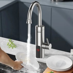 Instant de apă caldă cu afișaj LED 3000W/230V IPX4 crom mat