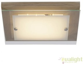 Plafoniera din lemn si sticla, LED Hardwood 29x29cm G94477/35 BL